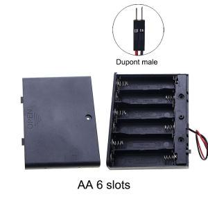 YuXi 1 Hộp Đựng Tiêu Chuẩn Pin AA 6X Có Công Tắc Bật/Tắt Thiết Bị Đầu Cuối PH2.0/XH2.54/USB 2.0 Cắm Hộp Đựng Pin Hộp Bảo Quản