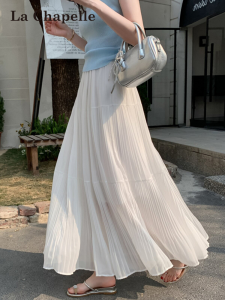 La Chapelle | White Chiffon A-Line Skirt