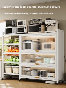 MEICHUWUYU | Creamy Style Multi-functional Floor Standing Shelving Unit Multi-layer