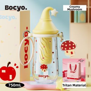 BAICAIYA | Cute Large Capacity Tea Tumbler with Straw for School