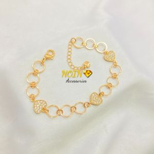 Gelang Rantai Motif Lapis Emas Xuping Aksesoris Perhiasan Wanita