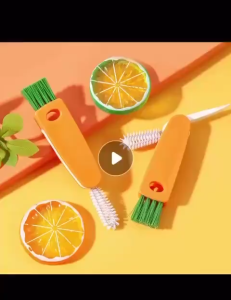 Sikat Pembersih Botol Pembersih Dot Sela-sela Kecil 3IN1 DMO AE14