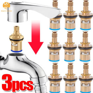 Homie วาล์วก๊อกน้ำ4จุดอเนกประสงค์3ชิ้นหัวก๊อกเปิดน้ำเร็วแกนวาล์ววาล์วสามเหลี่ยมอุปกรณ์ทองเหลือง