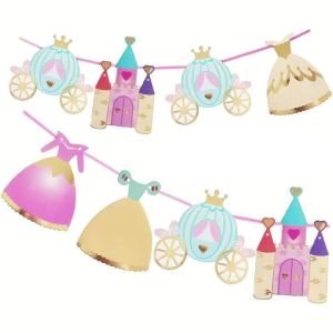 1Set Castle Princess Banner - A Birthday Gift Suitable for Girls Birthdays and a Party Decoration Item