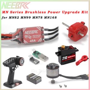 2322 2600KV 3500KV Brushless Motor Metal Gear Box AM32 45A ESC 7CH Transmitter 21G Servo for MN82 MN78 MN168 MN99S Upgrade Parts