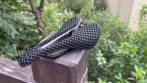 RIRO Carbon Fiber Road Bike Saddle 3D Printed Hollow Breathable Seat MTB Racing Comfortable Cycling Perch
