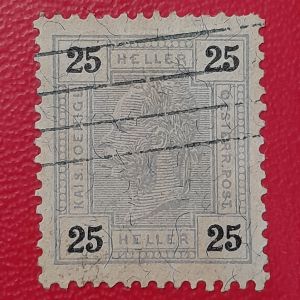 Koleksi Prangko kuno Austria lawas 25 Heller Tahun 1899 USED