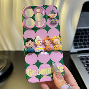 LeLangde Green Dot Phone Case for Samsung S25 S24Ultra S23+ Womens Style S22 Personalized S21 Lanyard A55 Stand Filin Shell S24FE Anti-Fall S23Plus