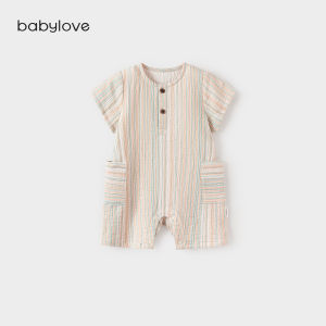 babylove | Summer Pure Cotton Wrinkled Gauze Jumpsuit