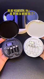 Multi Travel 6 in 1 USB Charging Cable Adapter & Type-C Hub Suit with Sim card slot