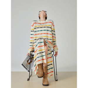 XIAODADEHUA | Dopamine Fashion Rainbow Stripe Lace Hollow Set