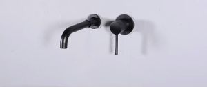 KOTOT Elegant Matte Black Wall-Mounted Dual-Function Stainless Steel Shower Faucet with Water-Saving Inlet