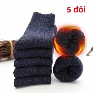 Tất Nam Nữ Dày Dặn Ấm Áp Chiều Dài Đến Giữa Ống Chân Bộ 5/10 Đôi Dành Cho Mùa Thu Đông Mềm Mại Thoải Mái Thích Hợp Cho Hoạt Động Ngoài Trời Giải Trí Thể Thao Đi Trong Nhà.