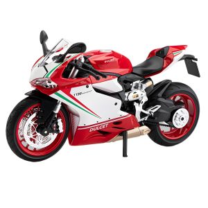 【RUM】1:9 Scale Ducati 1199 Alloy Motorcycle Model Light & Sound Effect Diecast Car Toys for Boys Birthday Gift Kids Toys Car Collection