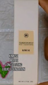【Free Gift】KIMUSE Waterproof & Oil Control Matte Liquid Longwear Foundation + Oil-control Matte Loose Powder + Foundation Primer Base Finish Waterproof Ultra-HD Face Makeup