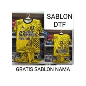 Setelan baju gamers mobile legen onic esport baju setelan anak lakilaki free fire costum nama
