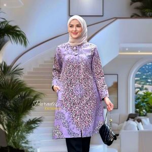 Tunik Batik Atasan Wanita Terbaru 2025 Lapis Trikot Furing Baju Batik Wanita Premium.