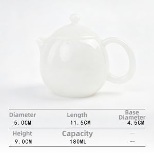 Icicle Type Jade White Porcelain Teapot