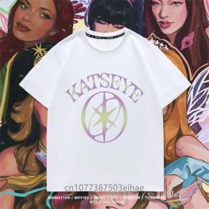 Bandai | KATSEYE Printed Crew Neck T Shirt Soft Cotton Casual Short Sleeve Comfortable Top Boys Girls Daily Wear Fashion Children