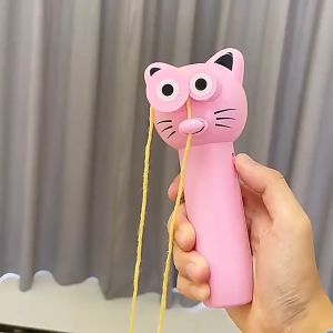 Hot ZipString Rope Launcher Propeller Toys Cute Cat String Controller Rope Flying Funny Party Electric Toy For Kids Xmas Gifts