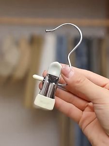 10PCS Multifunctional Hook Clip Socks Clip Towel Clips Pants Clip Hanger Anti-Rust Clip Hook Garment Clips Hanger 裤夹 晾衣