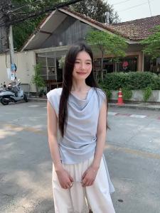 Mixd | Áo Dây Không Tay Xòe Phong Cách Mùa Hè Màu Xanh