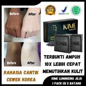 Sabun Pemutih Kulit Kime Skincare Untuk Wajah dan Badan Pemutih Pencerah Jerawat Flek Hitam Bisa COD Bayar Ditempat