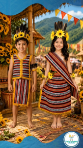 Buwan ng Wika Katutubo Ifugao Panagbenga Flower Festival Complete Igorot Costume Terno with Headdress Cultural Events Philippines for Boys