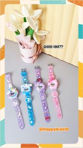 Jam Tangan Anak Perempuan 3D LED Lampu Karakter Perempuan Kuromi Melody Sanrio