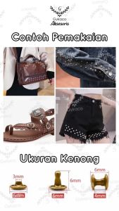 Asesoris Tas Centang Kenong 6x6mm & Kancing Kenong Murah