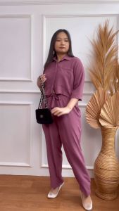 SET1321 oneset airflow polos anti kusut daily wear