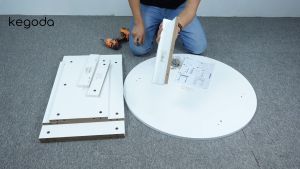 Bàn Tròn Nhỏ Decor Rộng 79cm Bàn Cafe Làm Việc Máy Tính Đơn Giản KEGODA KGD93