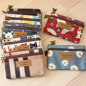 High Quality Oxford Cloth Medium Size Coin Purse Driver License Bag Waterproof Zipper Coin Wallet Oxford Fabric Artistic Design