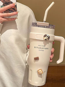 2025 New Large Capacity Stainless Steel Ladies Portable Insulated Cooling Water Cup Double Drink with Straw No Temperature Display