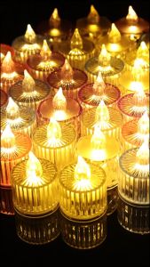 12Pcs Romantic Crystal Candle Lamp Electronic Flameless LED Light Battery Powered Lamp Warm White Night Lamp for Wedding Party Christmas Home Decor