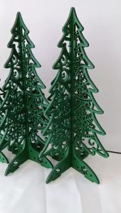 Dekorasi Mini Pohon Natal Kayu 3D