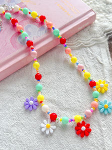 WAMEN | Dopamine Color Daisies Handmade Beads Necklace