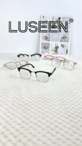 LUSEEN Photochromic Computer Glasses For Woman And Men Eye Glasses Browline Glasses 2 In 1 Anti Rad Glasses AG2230