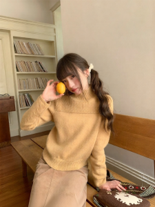 NIHAOKANONG | Áo Sweater Cổ Đứng Cable-knit