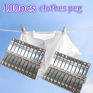 Stainless Steel Clothes Clips Sunny Day Small Clip for Travel Cloth Drying Clothespin Fixed Clothes Windproof Clothes Pegs