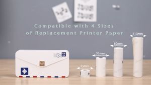 Phomemo Thermal Label Sticker For M02S/M02PRO/M03AS/M04AS Mini Pocket Printer15mm*3.5mTotal 9 Rolls