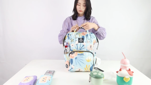 กระเป๋าเป้ สำหรับแม่ ใช้งานได้หลากหลาย เก็บความร้อน จุของได้เยอะ แบ่งช่องได้ดี และกันน้ำ 2173