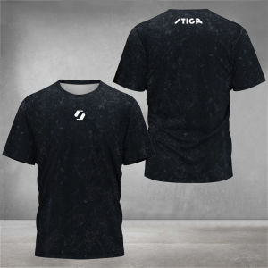 Fashionable mens summer competition training letter print comfortable and breathable round neck T-shirt outdoor casual sports t