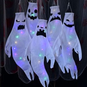 Hanging Ghost Halloween LED Luminous Ghost Childrens Gift Scary Party Props Home Outdoor Courtyard Bar Hanging Decorations