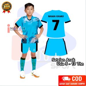 (FREE NAMA & NOMOR)Baju Bola Anak Laki laki dan Perempuan Jersey AnakKaos Futsal