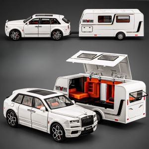 1:20 Scale Rolls Royce Cullinan RV Model Toy Car Alloy Diecast Shock Absorption Sound Light Models Collection Gifts for Child