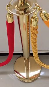 Hotel (STANCHION SET) Stanchion Post 1 SET Railing Stand Crowd Control SET(2 POLES + 1 ROPE)Isolation column