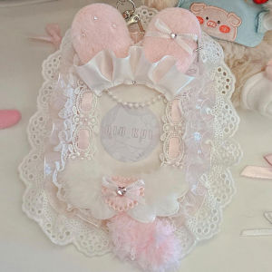 Star-Chasing Ins Style Lace Rabbit Ears Lace Gu Card Holder Pink Young Adult Photo Card Holder Handmade DIY Finished Product