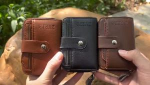 Mens Wallet Short Business Soft Leather Multi-Card Slot Coin Purse Men Card Holder