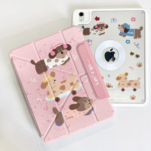 Acrylic iPad Air 7 2025 Model Protective Case Detachable Y-Fold Magnetic Absorption 720 Rotation pro 3+ Mini with Pen Slot Full Cover Anti-Fall Shell